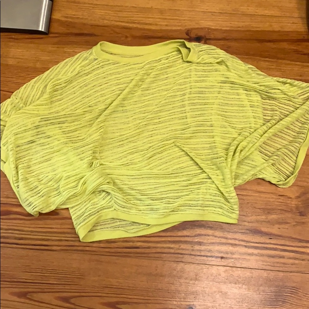 Cute green mesh top